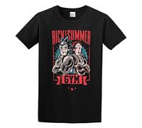 Rick Summer Gym Dedy Three Transparent Unisex 100% Cotton Short-Sleeve T-Shirts Black S