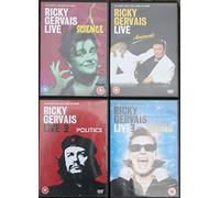 RICKY GERVAIS STAND-UP LIVE COMEDY COLLECTION 4 DVDS: 1 - ANIMALS, 2 - POLITICS, 3 - FAME, 4 - SCIENCE