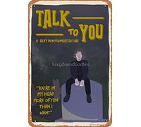 Ricky Montgomery Talk To You Poster horror vintage retrò metallo latta cartello vintage 30,5 x 20,3 cm decorazione da parete per casa, bar, uomo grotta