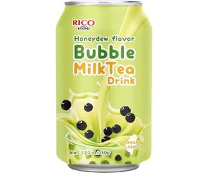 RICO Bubble Milk Tea al Melone - Bevanda con Perle di Tapioca 350 ml | Gusto Honeydew fresco e cremoso, senza conservanti artificiali - Taiwan Classic dal 1996
