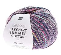 Rico Creative Lazy Hazy Summer Cotton # 007, Filato Misto Cotone colorato per Lavoro a Maglia o Uncinetto