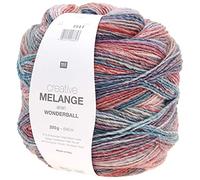 Rico Creative Melange Aran Wonderball Fabe 11 - Gomitolo di lana sfumata, finezza ferri: 5 mm, da lavorare a maglia o all'uncinetto, gomitolo da 200 g