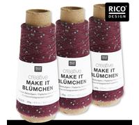 Rico Design 3 X 25 G Creative Make It Blümchen Beilaufgarn Pailletten 20 Colori