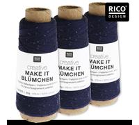 Rico Design 3 X 25 G Creative Make It Blümchen Beilaufgarn Pailletten 20 Colori