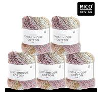 Rico Design 5 X 100 G Chic-Unique Cotone Filato Maglieria Cotone