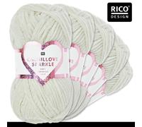 Rico Design 5 X 100 G Creative Chenillove Sparkle Glitzer Filato Lana 7 Colori