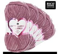 Rico Design 5 X 100 G Creative Chenillove Sparkle Glitzer Filato Lana 7 Colori