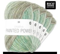 Rico Design 5 x 100 G Creative Painted Potenza Lana Maglia Uncinetto 17 Colori