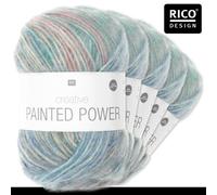 Rico Design 5 x 100 G Creative Painted Potenza Lana Maglia Uncinetto 17 Colori
