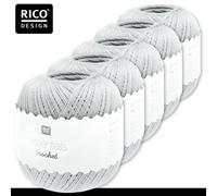Rico Design 5 X 50 G Essentials Crochet Filato Di Cotone Amigurumi 24 Colori