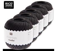 Rico Design 5 X 50 G Essentials Crochet Filato Di Cotone Amigurumi 24 Colori
