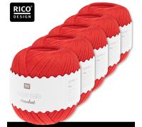 Rico Design 5 X 50 G Essentials Crochet Filato Di Cotone Amigurumi 24 Colori