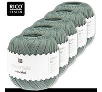Rico Design 5 X 50 G Essentials Crochet Filato Di Cotone Amigurumi 24 Colori