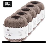 Rico Design 5 X 50 G Essentials Crochet Filato Di Cotone Amigurumi 24 Colori