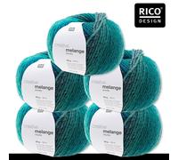 Rico Design 5x 50 G Creative Melange Grosso Filo Lana Maglia Uncinetto 24 Colori