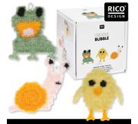 Rico Design Creative Bubble Set Uncinetto Spülschwamm Spugna da Bagno 4 Motivi