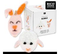 Rico Design Creative Bubble Set Uncinetto Spülschwamm Spugna da Bagno 4 Motivi