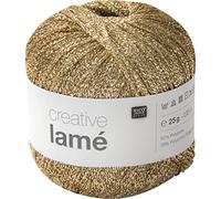 Rico Design creative lamé, filo, 25 g, ideale per uncinetto, lavori a maglia e fai da te, gold, Farbe