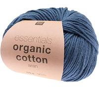 Rico Design Essentials, cotone organico, 50 g, ca. 90 m, colore: Marine