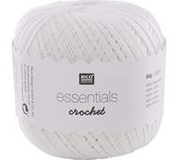 Rico Design Essentials Uncinetto, 100% Cotone, Colore: Beige, 100% Cotone, White, 7.5 x 7.5 x 8 cm
