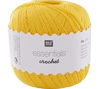 Rico Design Essentials Uncinetto, 100% Cotone, Colore: Beige, 100% Cotone, Yellow, 7.5 x 7.5 x 8 cm