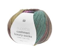 Rico Design Gomitolo di lana con calze Superba Cashmeri Luxury Socks a 4 fili, 100 g, morbidezza e lusso per i vostri piedi