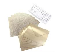 Rico Design Set di biglietti e buste glitterate in oro e glitter
