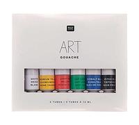 Rico Design Set di Pittura a guazzo - Colori Base - 6 x 12 ml