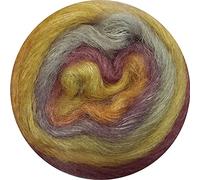 Rico Essentials Super Kid Mohair loves Silk Print, colore 3 terra, filo per lace arcobaleno, in mohair e seta per lavori a maglia e uncinetto, 4,5 mm