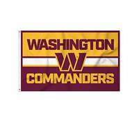 Rico Industries Bandiera NFL Football Washington Commanders Bold 0,9 x 1,5 m, su un lato, per interni o esterni, decorazione per la casa