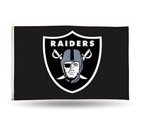 Rico Industries Bandiera NFL Oakland Raiders 90 x 1,5 m su un lato con occhielli