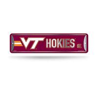 Rico Industries Cartello stradale in metallo con scritta "NCAA Virginia Tech Hokies Home Décor (10,2 x 38,1 cm), ideale per casa, ufficio, camera da letto e grotta degli uomini