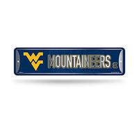 Rico Industries Cartello stradale in metallo con scritta "NCAA West Virginia Mountaineers", ideale per casa, ufficio, camera da letto e grotta degli uomini