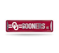 Rico Industries Cartello stradale in metallo con scritta "Oklahoma Sooners", 10,2 x 38,1 cm, ideale per casa, ufficio, camera da letto e grotta degli uomini