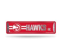 Rico Industries Cartello stradale in metallo NBA Atlanta Hawks, 10,2 x 38,1 cm, ideale per casa, ufficio, camera da letto e grotta dell'uomo