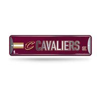 Rico Industries Cartello stradale in metallo NBA Cleveland Cavaliers, 10,2 x 38,1 cm, decorazione per la casa, camera da letto, ufficio, Man Cave