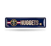 Rico Industries Cartello stradale in metallo NBA Denver Nuggets (10,2 x 38,1 cm) - ideale per casa, camera da letto, uomo Cave Decor