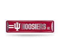 Rico Industries Cartello stradale in metallo NCAA Indiana Hoosiers, 10,2 x 38,1 cm, decorazione per la casa, camera da letto, ufficio, grotta degli uomini