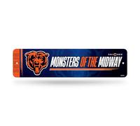 Rico Industries Cartello stradale in metallo NFL Football Chicago Bears, 10,2 x 38,1 cm, decorazione per la casa, camera da letto, ufficio, Man Cave