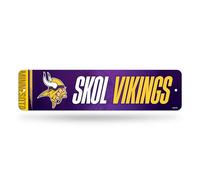 Rico Industries Cartello stradale in metallo NFL Football Minnesota Vikings, 10,2 x 38,1 cm, decorazione per la casa, camera da letto, ufficio, Man Cave