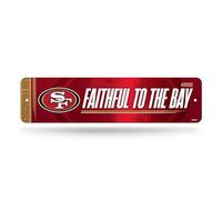 Rico Industries Cartello stradale in metallo NFL Football San Francisco 49ers, 10,2 x 38,1 cm, decorazione per la casa, camera da letto, ufficio, Man Cave