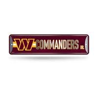 Rico Industries Cartello stradale in metallo NFL Washington Commanders, 10 x 38 cm, decorazione per la casa, camera da letto, ufficio