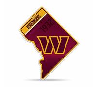 Rico Industries Gagliardetto a forma di Stato dei Washington Commanders NFL, decorazione per casa e soggiorno, in morbido feltro da appendere