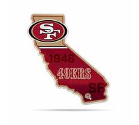 Rico Industries Gagliardetto NFL San Francisco 49ers State Shape Cut - Decorazione per la casa e il soggiorno - Feltro morbido EZ da appendere 45,7 x 0,25 x 45,7 cm