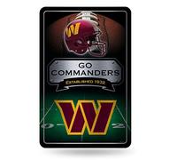 Rico Industries Grande targa metallica NFL Washington Commanders, 27,9 x 43,2 cm, decorazione per la casa