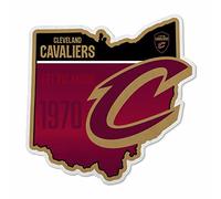 Rico Industries NBA Cleveland Cavaliers State Shape Shape Cut Pennant - Home and Living Room Décor - Soft Felt EZ to Hang