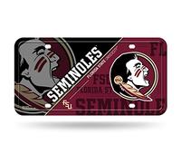 Rico Industries NCAA Florida State Seminoles Metal License Plate Tag, 6 x 11.5-"