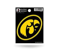Rico Industries NCAA Iowa Hawkeyes Die Cut Team Logo Short Sport Sticker