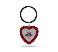 Rico Industries NCAA Ohio State Buckeyes NCAA Schl sselanh nger mit Strasssteinen in Herzform, rot, 7,6 cm lang