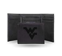 Rico Industries NCAA - Portafogli pieghevole con incisione laser, colore nero, LETRI280101BK, Nero, 5.75 x 7-inches